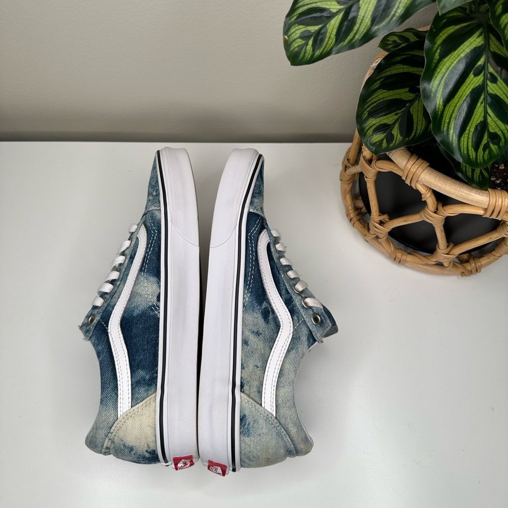 Vans Off The Wall Low 500714 Sneakers Acid Wash Denim Unisex, Woman 8.5/ Men 6.5 - Picture 5 of 12